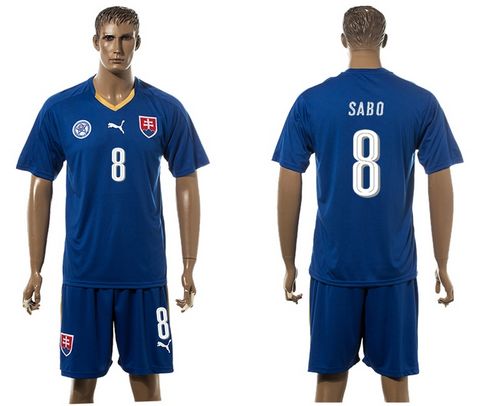 Slovakia #8 Sabo Blue Away Soccer Country Jersey